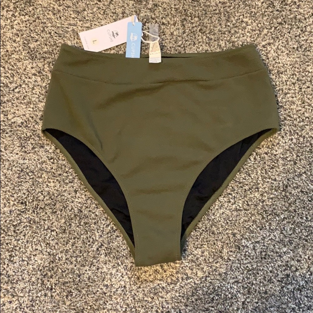 Cupshe olive high waisted bikini bottoms